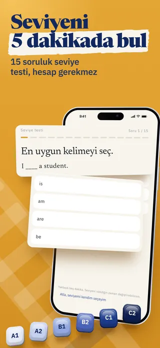 Seviyeni 5 dakikada bul: seviye testinden bir soru